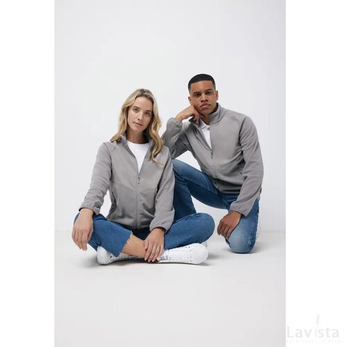 Iqoniq Talung gerecycled polyester fleece jas met rits storm grey