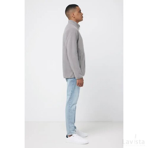 Iqoniq Talung gerecycled polyester fleece jas met rits storm grey