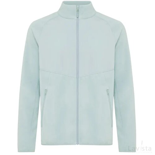 Iqoniq Talung gerecycled polyester fleece jas met rits iceberg green
