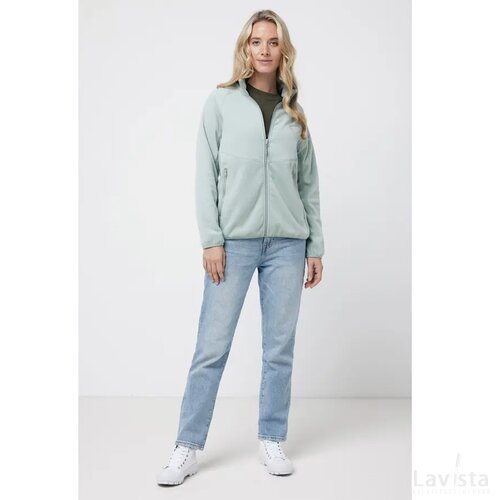 Iqoniq Talung gerecycled polyester fleece jas met rits iceberg green