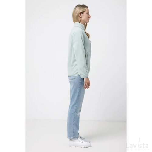 Iqoniq Talung gerecycled polyester fleece jas met rits iceberg green