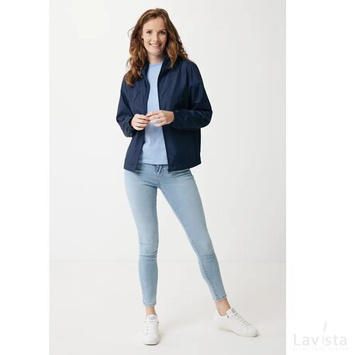 Iqoniq Logan gerecycled polyester lichtgewicht jas donkerblauw