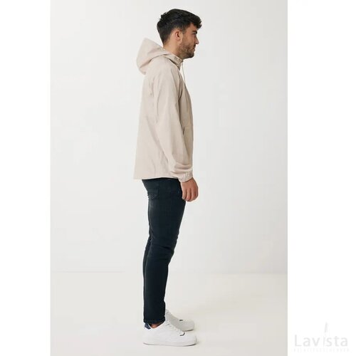 Iqoniq Logan gerecycled polyester lichtgewicht jas beige
