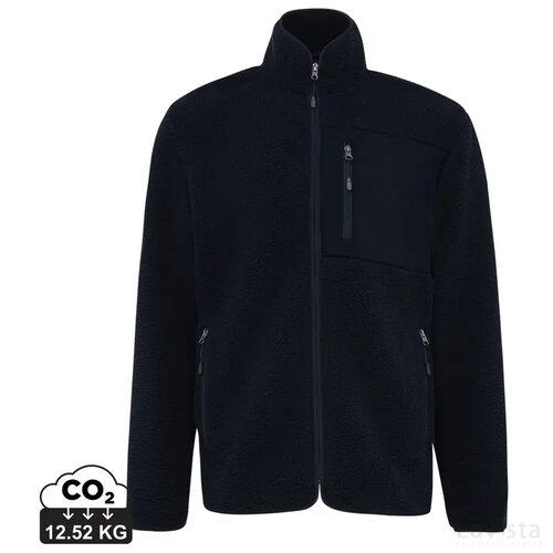 Iqoniq Diran gerecycled polyester pile-fleece jas zwart