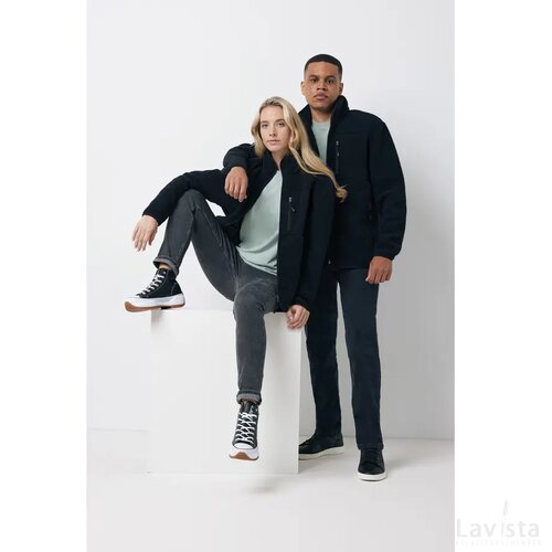 Iqoniq Diran gerecycled polyester pile-fleece jas zwart