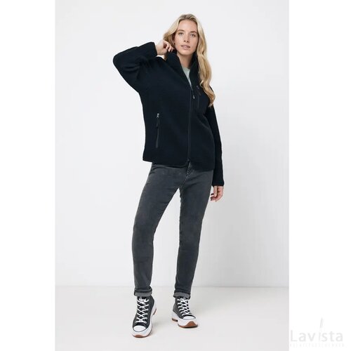Iqoniq Diran gerecycled polyester pile-fleece jas zwart