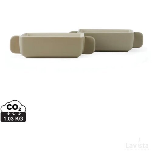VINGA Monte neu mini ovenschaaltjes, set van 2 stuks grijs