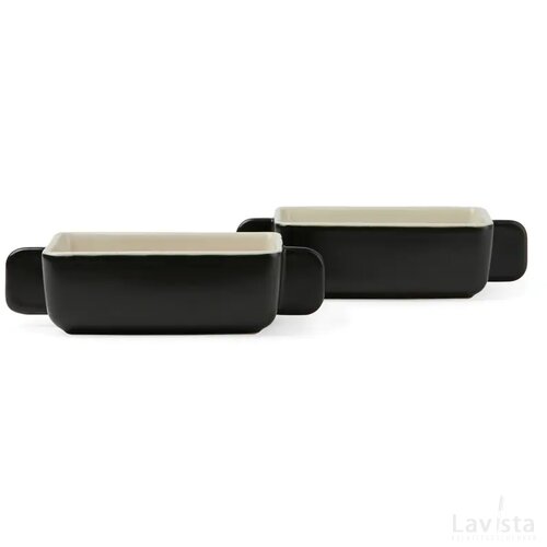 VINGA Monte neu mini ovenschaaltjes, set van 2 stuks zwart