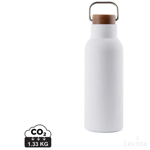 VINGA Ciro RCS gerecycled RVS vacuümfles 580ML wit