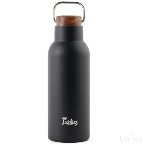 VINGA Ciro RCS gerecycled RVS vacuümfles 580ML zwart