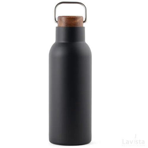 VINGA Ciro RCS gerecycled RVS vacuümfles 580ML zwart