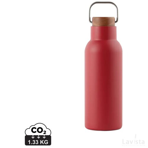 VINGA Ciro RCS gerecycled RVS vacuümfles 580ML rood