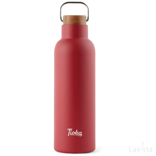 VINGA Ciro RCS gerecycled RVS vacuum fles 800ML rood