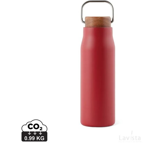 VINGA Ciro RCS gerecycled RVS vacuümfles 300ML rood