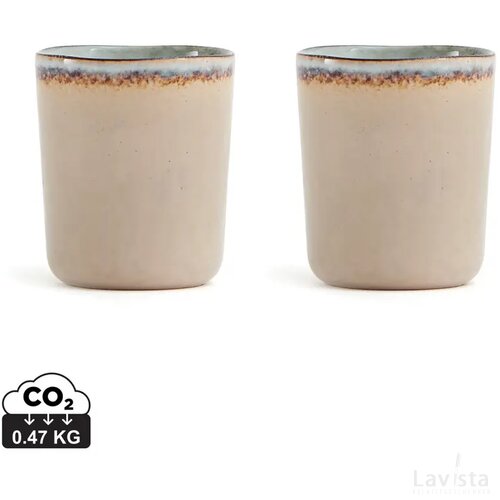 VINGA Nomimono mok, set van 2 stuks beige