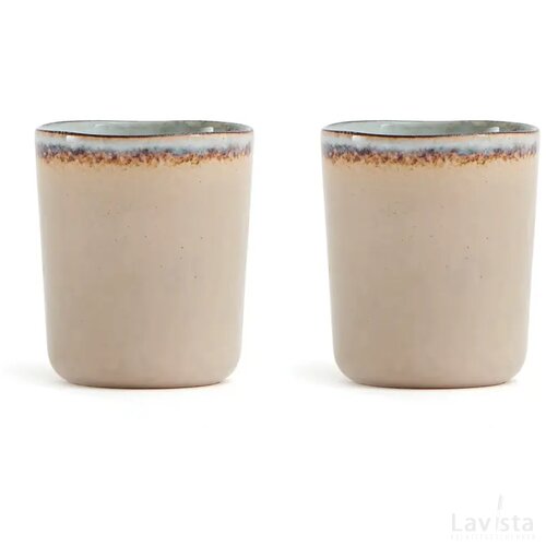 VINGA Nomimono mok, set van 2 stuks beige