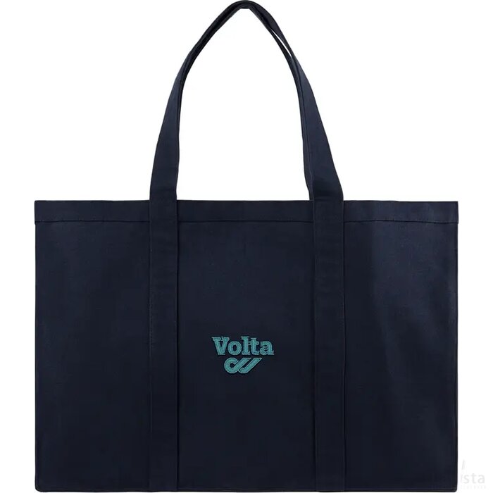 VINGA Hilo AWARE™ recycled canvas maxi draagtas donkerblauw