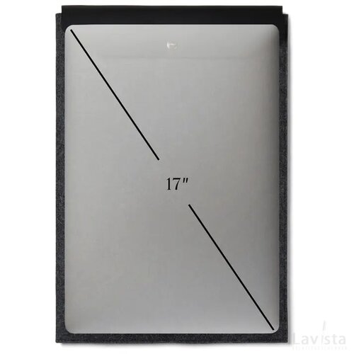 VINGA Albon GRS gerecycled vilt 17" laptophoes zwart