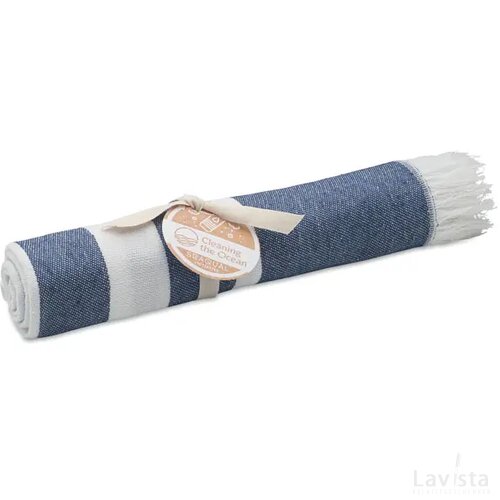 Seaqual® hamamdoek 100x170 Wave blauw
