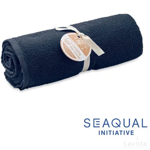 Seaqual® handdoek 70x140cm Sand blauw