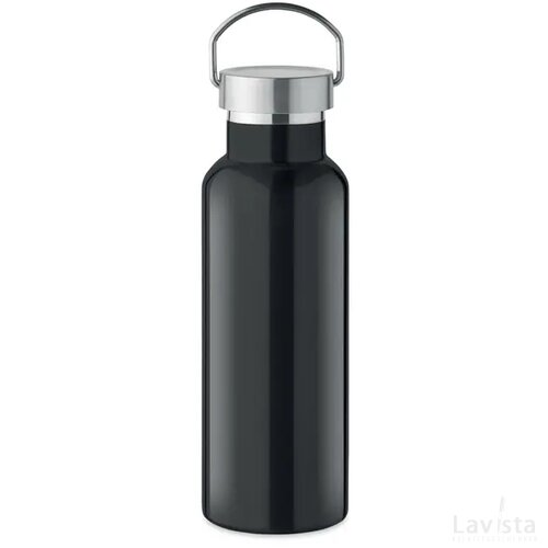 Dubbelwandige fles 500 ml Florence zwart