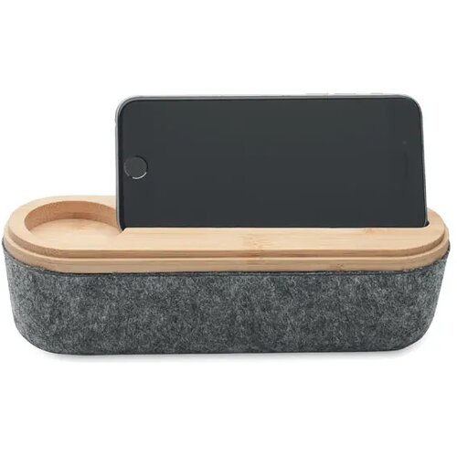 Rpet vilten etui met deksel Mile hout