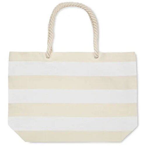 Katoenen strandtas 220 gr/m² Heaven stripe wit