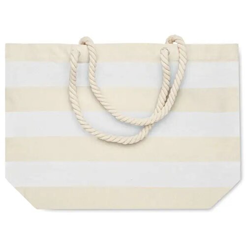 Katoenen strandtas 220 gr/m² Heaven stripe wit
