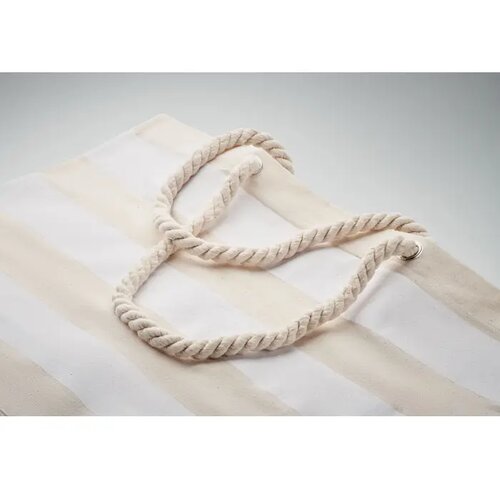 Katoenen strandtas 220 gr/m² Heaven stripe wit