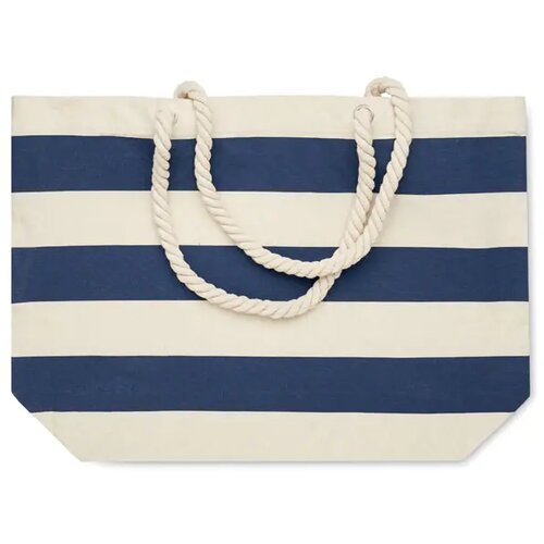 Katoenen strandtas 220 gr/m² Heaven stripe blauw