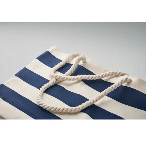 Katoenen strandtas 220 gr/m² Heaven stripe blauw