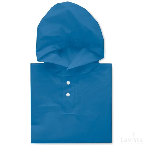 Peva kinderregenjas met capucho Ponchie royal blauw