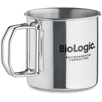 RVS mok met inklapbaar handvat Zilver 330 ml RVS mok met inklapbaar handvat Zilver 330 ml