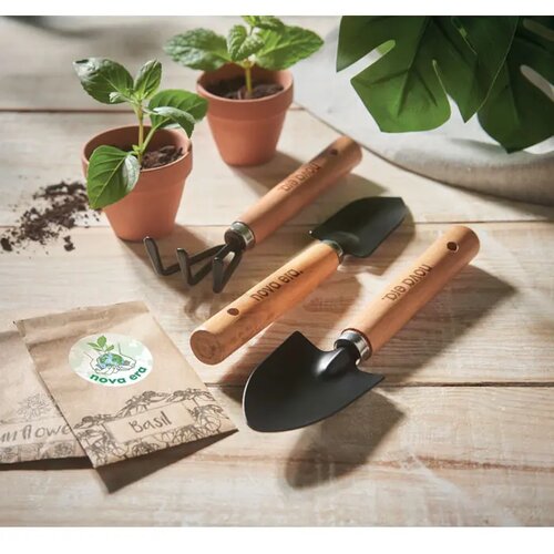 Tuingereedschap in rpet etui Grass zwart