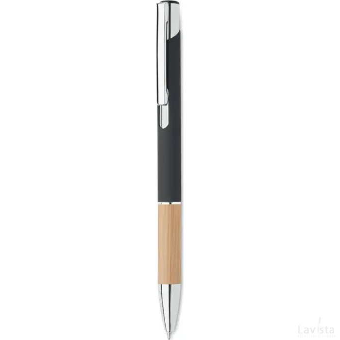 Pen van aluminium & bamboe Sparta zwart