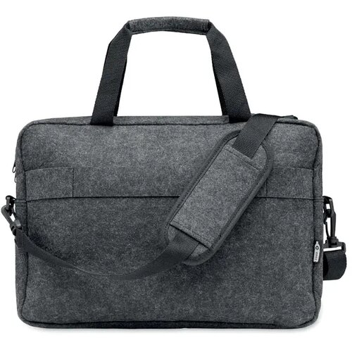 15 inch rpet vilten laptoptas Plana steengrijs