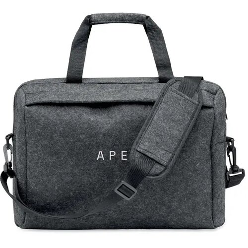 15 inch rpet vilten laptoptas Plana steengrijs