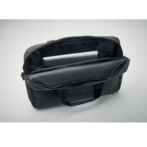 15 inch rpet vilten laptoptas Plana steengrijs
