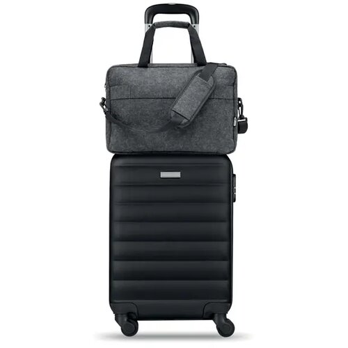 15 inch rpet vilten laptoptas Plana steengrijs