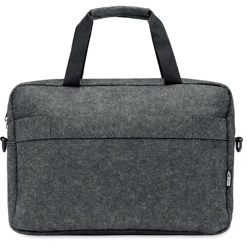 15 inch rpet vilten laptoptas Plana steengrijs