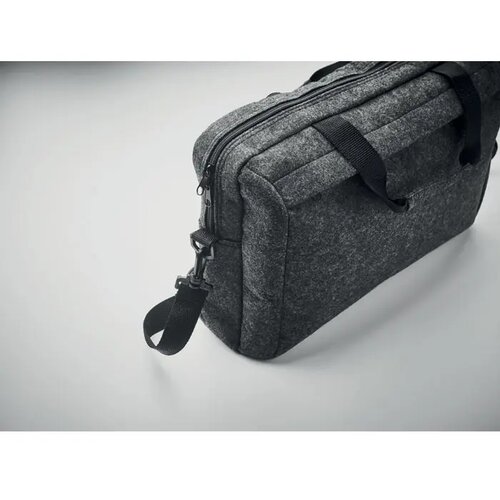 15 inch rpet vilten laptoptas Plana steengrijs