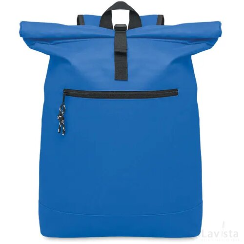600d polyester rolltop rugzak Irea royal blauw