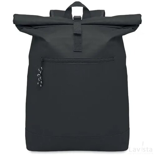 600d polyester rolltop rugzak Irea zwart