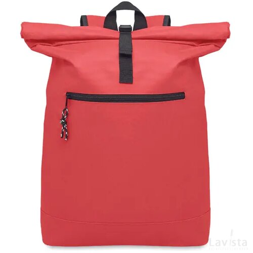 600d polyester rolltop rugzak Irea rood