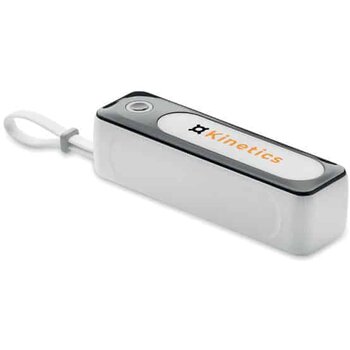 Powerbank met COB licht (5.000 mAh) Wit