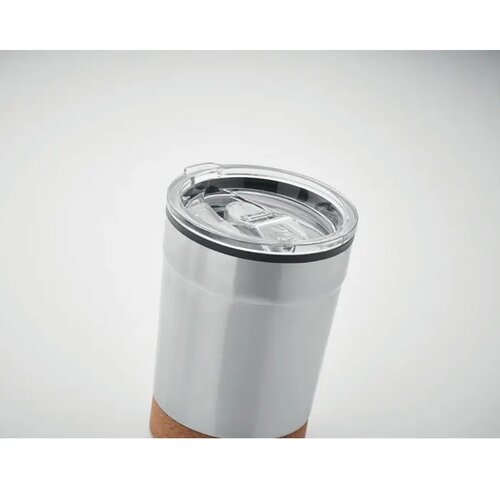 Thermosbeker met kurk onderkant Wit 300 ml