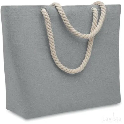 Strandtas koordhengsel 220gr/m² Mare grijs