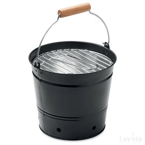 Draagbare bbq emmer Bbqtray zwart