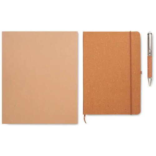 Set notitieboeken gerecycled le Eleganote beige