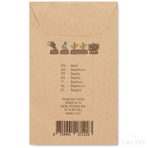 Basilicumzaadjes in envelop Beige